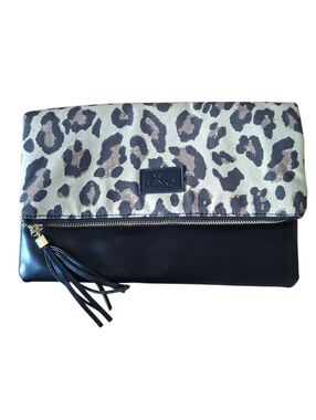 Funky Monkey Leopard Print Large Clutch